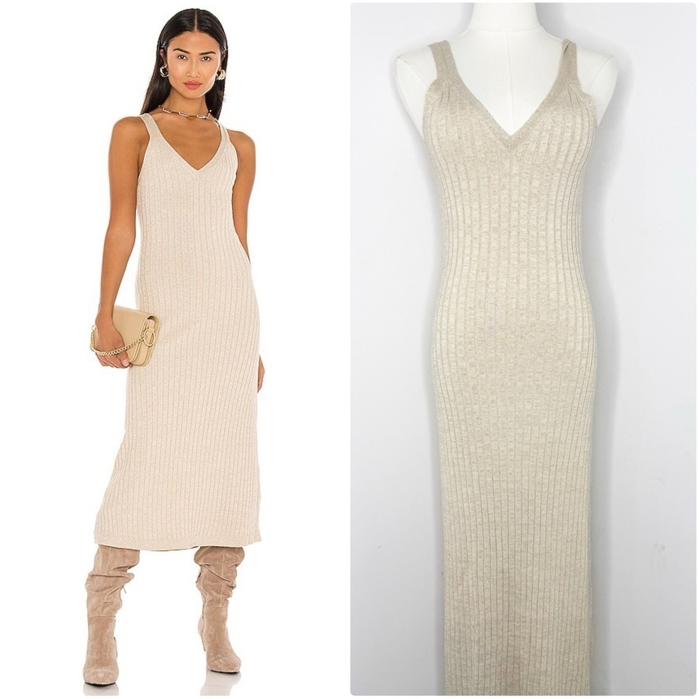 Significant Other Goldie Ribbed Midi Dress Women’s Size 2